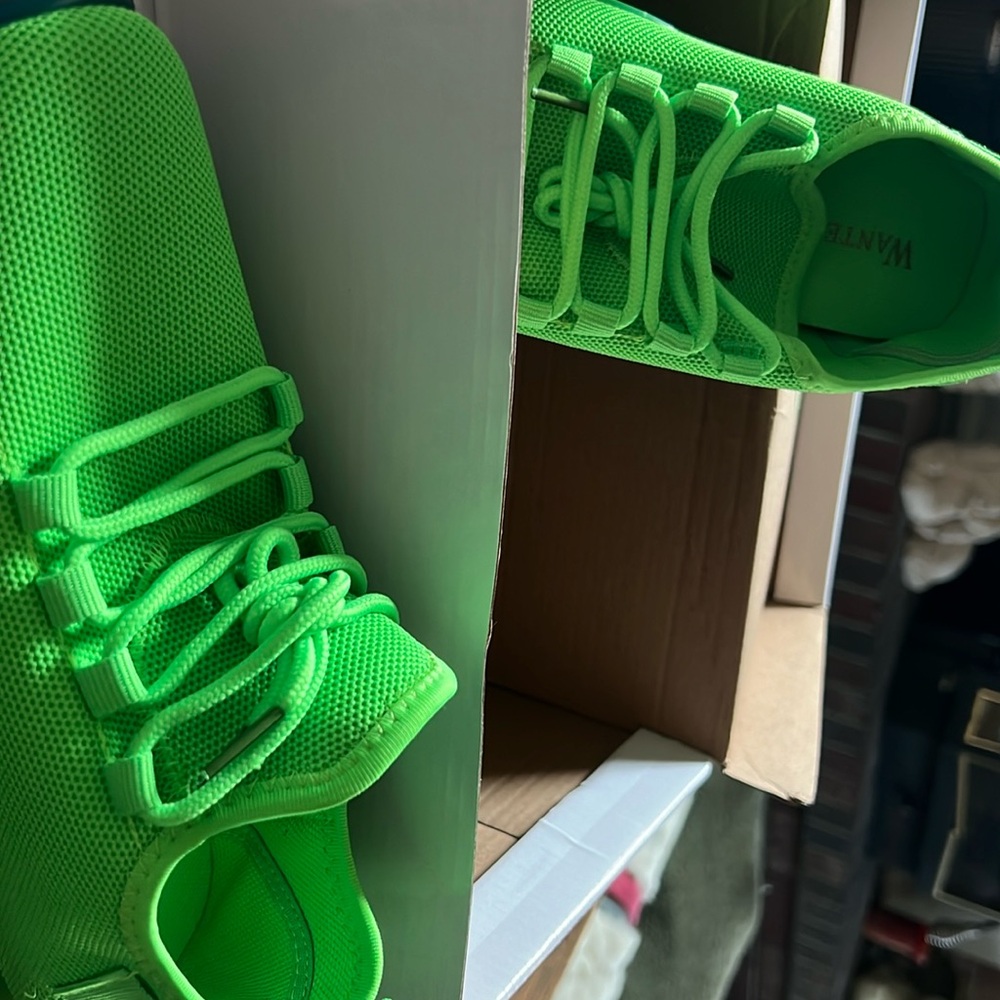 Wanted brand , bright green sneakers